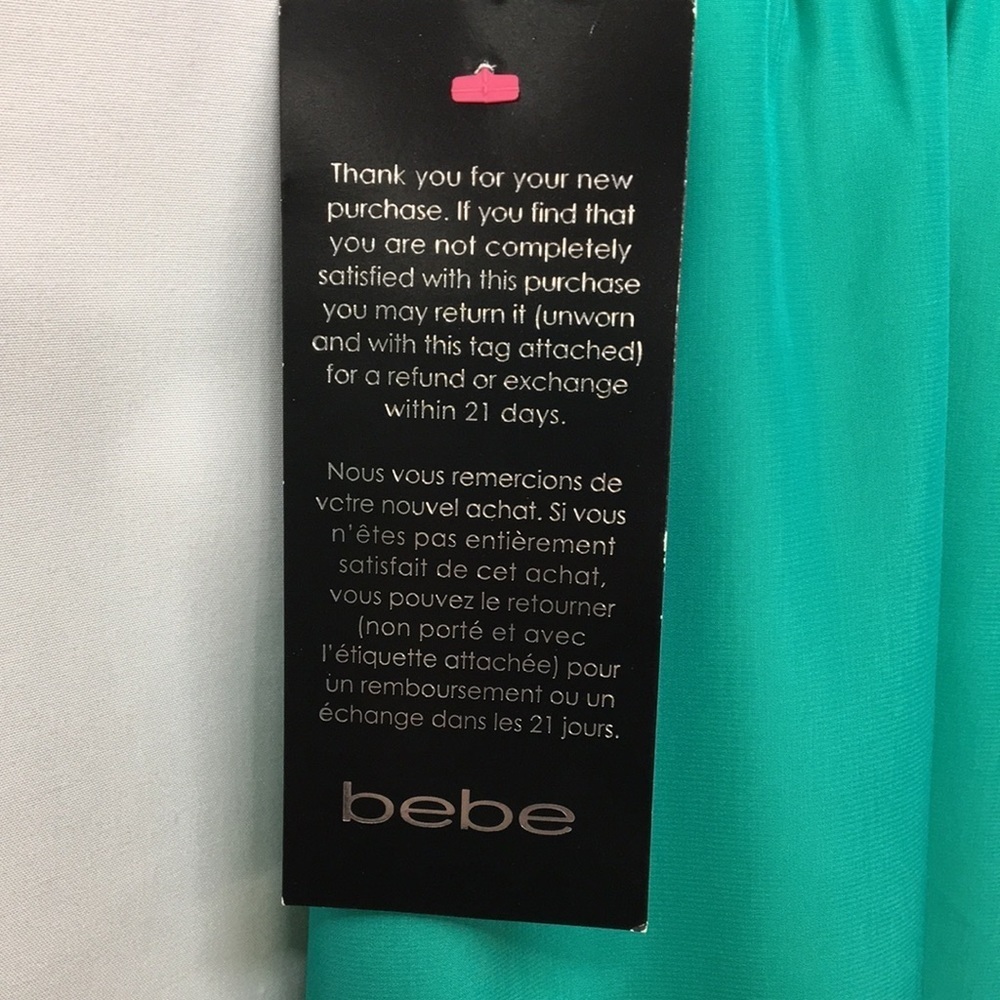 Bebe Women’s Green Sandi Open Back Mini Dress Size XXS NEW With Tags - Picture 5 of 13